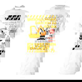 Kinder T-Shirt Entschuldigung, Zu Spät Wegen Bagger - Seseable