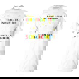 Kinder Tschüss Kindergarten Ich Werde Jetzt Ein Schulkind T-Shirt - Seseable
