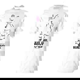 Nur Ein Mädchen Das Hasen Liebt T-Shirt - Seseable