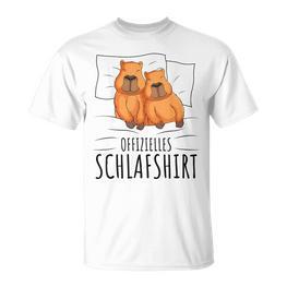 Official Capybara Pyjamas T-Shirt - Seseable