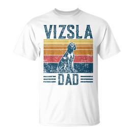 Vizsla Dad Vintage Hungarian Vorstehung Dog Vizsla Dad T-Shirt - Seseable