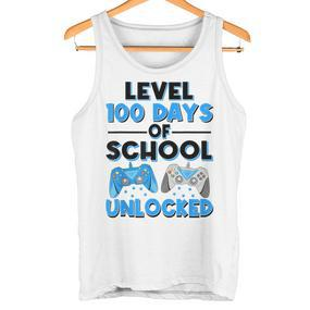 Level 100 Days Of School Unlocked Gamerideospiele Jungen Tank Top - Seseable De