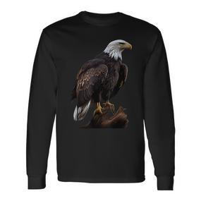 Genuine Eagle Sea Eagle Bald Eagle Polygon Eagle Langarmshirts - Seseable De
