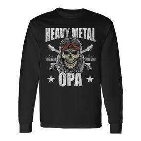 Heavy Metal Grandpa Grossvater Bester Metal Grandpa Langarmshirts - Seseable De