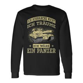 Ich Schnarche Nicht Panzer German Language Langarmshirts - Seseable De