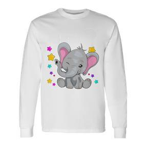 Kinder Ich Bin Schon 3 Jahre Alt Cute Elephant 3Rd Birthday Langarmshirts - Seseable De