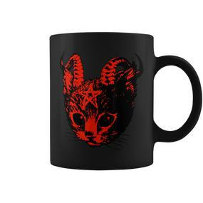 Devil's Satan Demons Kitten Pentagram Cat Tassen - Seseable De