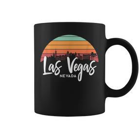 Las Vegas Nevada Sunset Vintage Retro Skyline Tassen - Seseable De