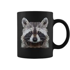 Raccoon Vintage Polygon Raccoon Tassen - Seseable De