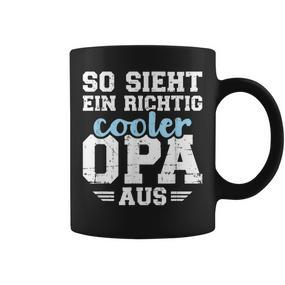With So Sieht Ein Richtig Cooler Opa German Text Black Tassen - Seseable De