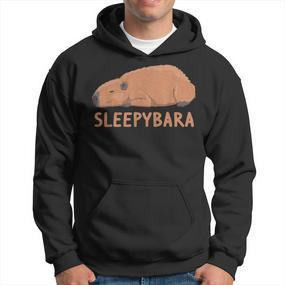 Capybara Sleepybara Sleep Capybara Hoodie - Seseable De