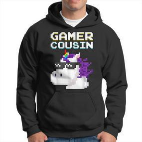Gamer Cousin Einhorn Pixel Geschenk Multiplayer Nerd Geek Hoodie - Seseable De
