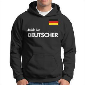 Men's With Ja Ich Bin Deutscher German Black S Hoodie - Seseable De