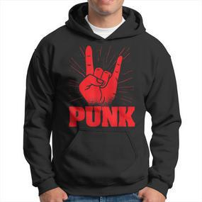 Punk Mohawk Punk Rocker Punker Black Hoodie - Seseable De