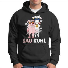 Sau Kuhl Word Game Cows Pig Hoodie - Seseable De