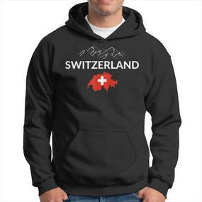 Switzerland Flag Hiking Holiday Switzerland Swiss Flag Hoodie - Seseable De