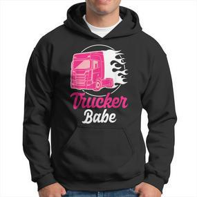 Trucker Babe Truck Driver And Trucker Hoodie - Seseable De