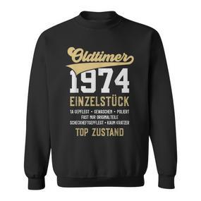 49 Jahre Oldtimer 1974 Vintage 49Th Birthday Black Sweatshirt - Seseable De