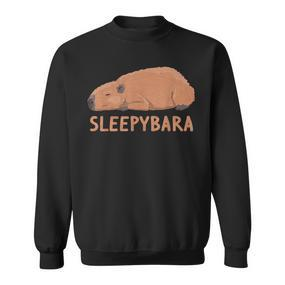 Capybara Sleepybara Sleep Capybara Sweatshirt - Seseable De
