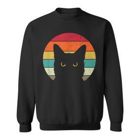Cat Retro Vintage Cat Sweatshirt - Seseable De