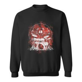 Da Vinci Drummers Drummer Rock Music Sweatshirt - Seseable De