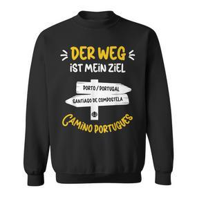 Der Weg Ist Mein Ziel Pilgern Camino Portugues German Language Sweatshirt - Seseable De