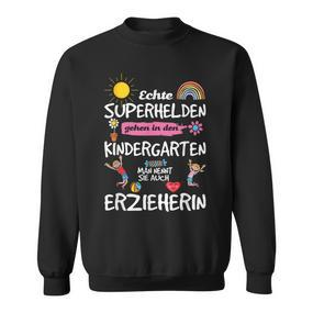 Echte Superhelden Ggehen In Kindergarten Go In Kindergarten Sweatshirt - Seseable De