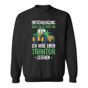 Excuse Das Ich Zu Spät Bin Traktor Trecker Children's Black S Sweatshirt - Seseable De