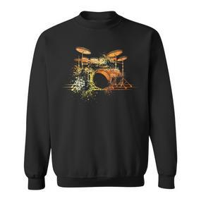 For Drummers Drumsticks Vintage Drum Kit Sweatshirt - Seseable De