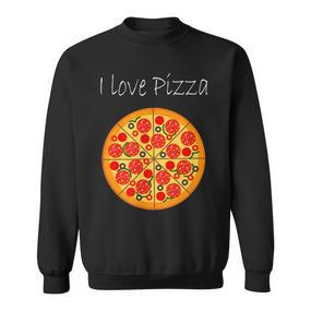 Liebe zur Pizza Grafik Sweatshirt, Unisex mit Pizza-Motiv - Seseable De