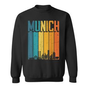 Munich Skyline Retro Vintage Souvenir Munich Sweatshirt - Seseable De
