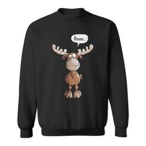 Öhmmm Elk I Deer Reindeer Animal Print Animal Motif Sweatshirt - Seseable De