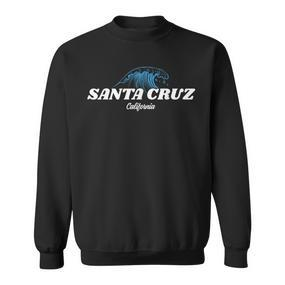 Santa Cruz California Vintage Retro 80S Surfer Sweatshirt - Seseable De