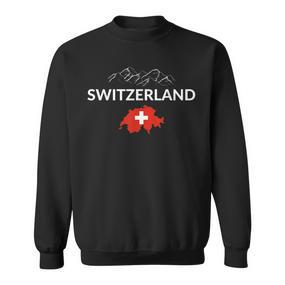 Switzerland Flag Hiking Holiday Switzerland Swiss Flag Sweatshirt - Seseable De