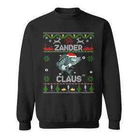 Zander Claus Christmas Jumper For Fishermen Christmas Sweatshirt - Seseable De