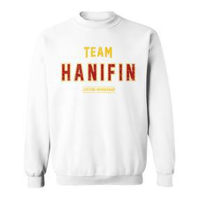 Distressed Team Hanifin Proud Family Nachname Nachname Sweatshirt - Seseable De