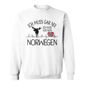 Ich Muss Nur Nach Norwegian Ich Muss Gar Nix Gray S Sweatshirt - Seseable De