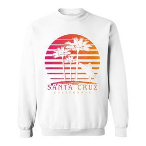 Santa Cruz California Souvenir Vintage Retro Sweatshirt - Seseable De