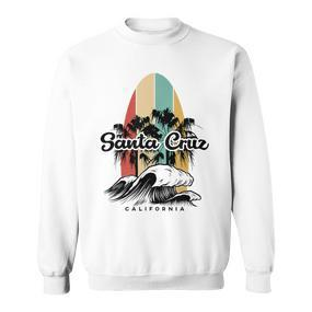 Santa Cruz California Vintage Retro Sweatshirt - Seseable De