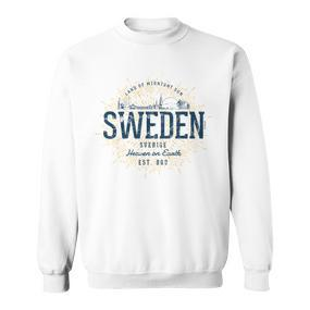Sweden Retro Style Vintage Sweden White S Sweatshirt - Seseable De