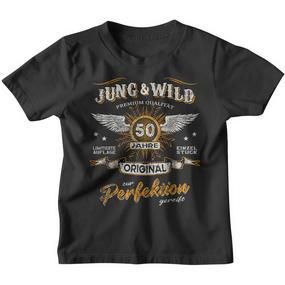 50 Jahre Jung & Wild Zu Perfektion Matured 50Th Birthday Kinder Tshirt - Seseable De