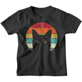 Cat Retro Vintage Cat Kinder Tshirt - Seseable De