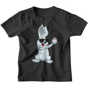 Dabbing Easter Bunny Easter Dab Dance Easter Bunny Kinder Tshirt - Seseable De