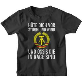 Kult Hüte Dich Vor Storm Und Wind Und Ossis Die In Rage Sind Kinder Tshirt - Seseable De