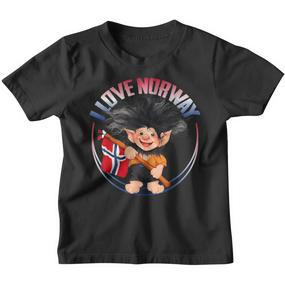 Norway Happy Troll Souvenir Travel Kinder Tshirt - Seseable De
