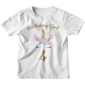 Children's Geburtstags 4 Jahre Mädchen Unicorn Kinder Tshirt - Seseable De