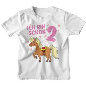 Children's Ich Bin Schon 2 Pferd Zwei Jahre Pony 2 Geburtstag Kinder Tshirt - Seseable De