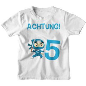 Children's Ninja 5Th Birthday Achtung Ich Bin Fünf Kinder Tshirt - Seseable De