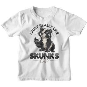 Lustiges Stinktier I Just Really Like Skunks Ok Kinder Tshirt - Seseable De