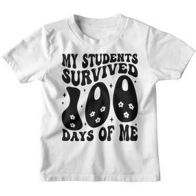 Meine Schüler Haben 100 Tageon Mir Überlebt Lustiger Lehrer Kinder Tshirt - Seseable De